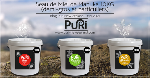 Seau 10kg Miel de Manuka, Rata pour grossistes et professionnels vendu par Puri New Zealand