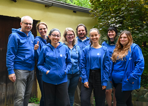 Die Mitarbeiter und Mitarbeiterinnen der LBV-Bezirksgeschäftsstelle, v.l.n.r. Roland Ambos, Frauke Seitz, Gabriela Carrión, Sabine Thümmler, Ralf Edler, Romy Eichler, Franziska Blößl, Mara Schlosser