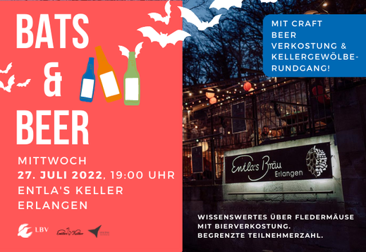 Flyer Bats & Beer im Entla's Keller in Erlangen  