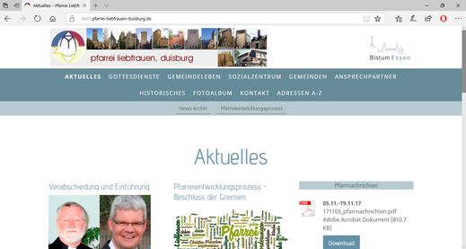 Die neue Homepage