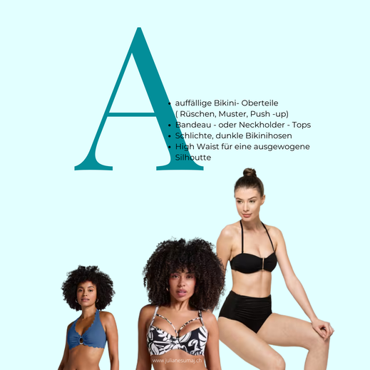 Diese Bikinis / Badeanzüge empfehle ich dem A-Typ
