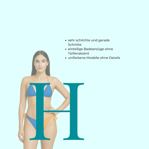 Diese Bikinis / Badeanzüge solltest du als H-Typ vermeiden