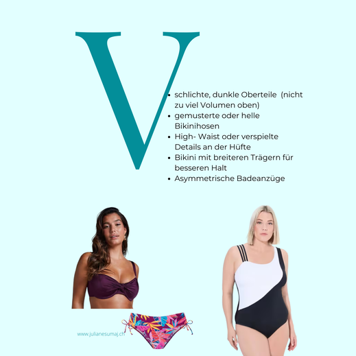 Diese Bikinis / Badeanzüge empfehle ich dem V-Typ
