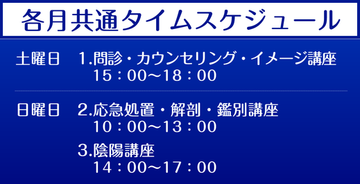 各月共通タイムスケジュール