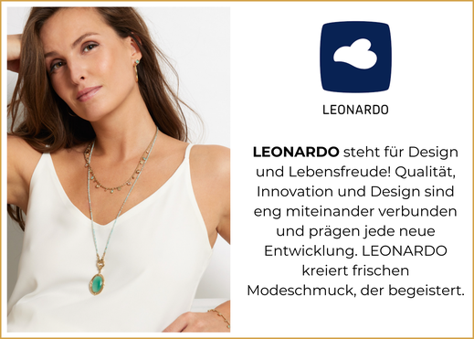 LEONARDO steht für Design und Lebensfreude! Qualität, Innovation und Design sind eng miteinander verbunden und prägen jede neue Entwicklung. LEONARDO  kreiert frischen Modeschmuck, der begeistert.