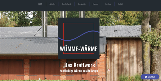 Website Wümme-Wärme - Designstudio Tatjana Schuba