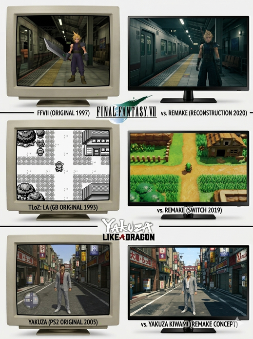 Vergleichsbilder - FF, ZLA und Yakuza