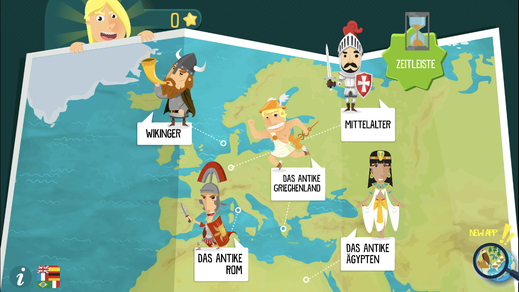 Bild: History Atlas for Kids, App-Screenshot.