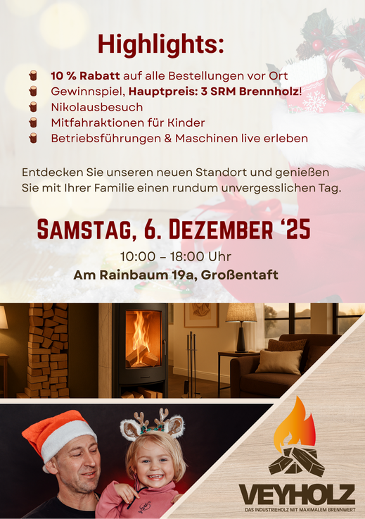 10% Rabatt auf Bestellungen, Gewinnspiel, Nikolausbesuch, Mitfahraktionen, Betriebsführungen