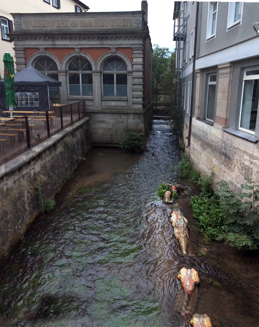 Historisches Wasserwerk Meiningen. Es liegt direkt am Sächsischen Hof