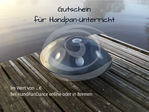 Gutschein zum Ausdrucken für Handpan-Unterricht