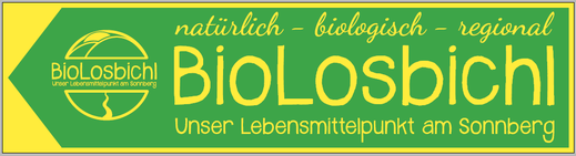 Wegweiser, Straßenschild für Biolosbichl.at