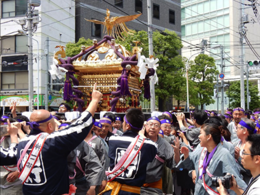 小野照崎神社大祭, 2年に一度,十七ヶ町会,連合神輿渡御
