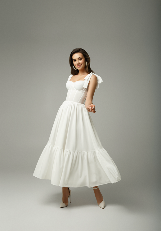 Kurzes Brautkleid für Standesamt, Brautkleid 2309, kurzes A-Linie Brautkleid, Standesamtbrautkleid, Standesamtkleid, Brautkleider Online kaufen,