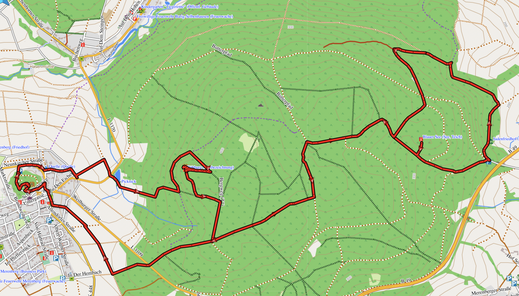 GPX-Track 15 km Burgruine Merenberg, Blauer See und Aussichtsturm