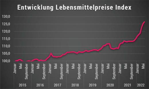 sun minimeal, lebensmittel preisindex 2022