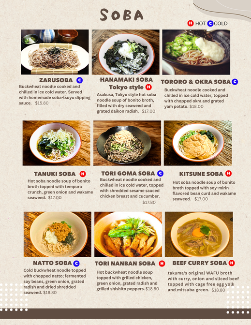 Takuma Izakaya – Japanese Soba Noodle Dishes in Santa Monica