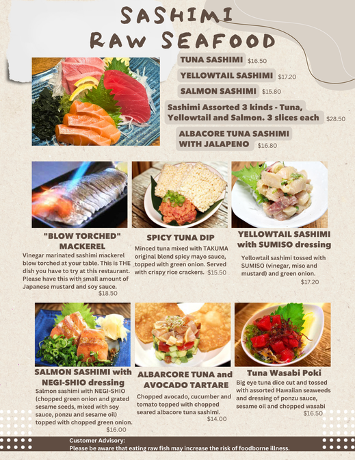 Takuma Izakaya – Tuna, Salmon, Yellowtail Sashimi in Santa Monica