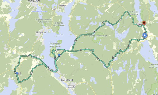 Refuge, accommodation, hotel in Dalsland Sweden, cycling, GPX