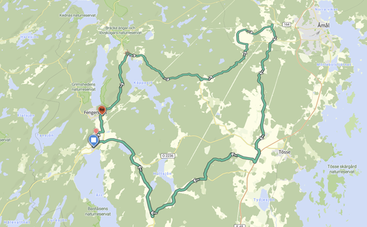 Refuge, accommodation, hotel in Dalsland Sweden, cycling, GPX