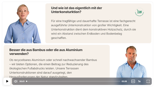 Die richtige Auswahl der Terrassen Unterkonstruktion