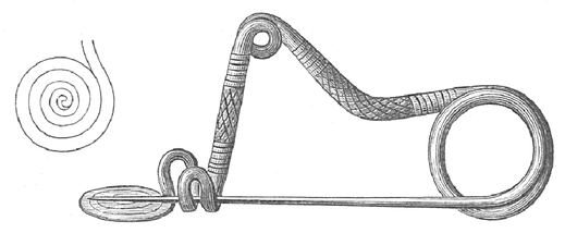 Fig. 87a. Double spiral fibula with typical small and large spirals.