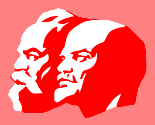 Beeld van Marx en Lening (bron: Pixabay)