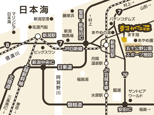 ますがた荘の広域略地図