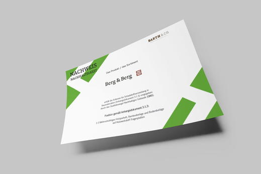 Berg & Berg Parkett Nachweis QNG-Konformität