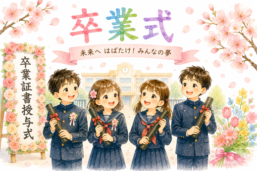 卒業式用AIイラスト画像