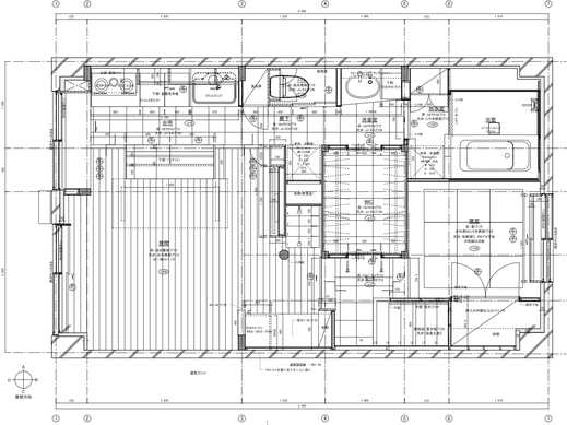 木の家の構成がわかる断面図なども作成します。