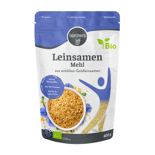 borchers Leinsamemmehl 400 g im Standbeutel