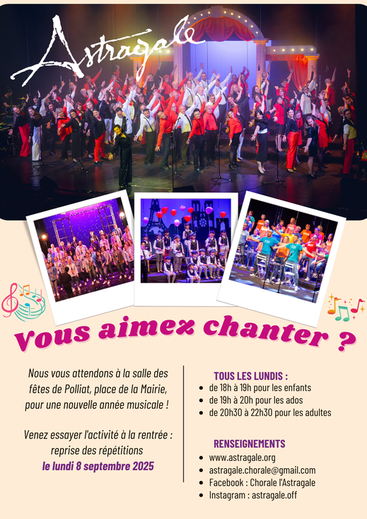 Affiche 2019 des concerts de l'Astragale à Polliat et Bourg-en-Bresse