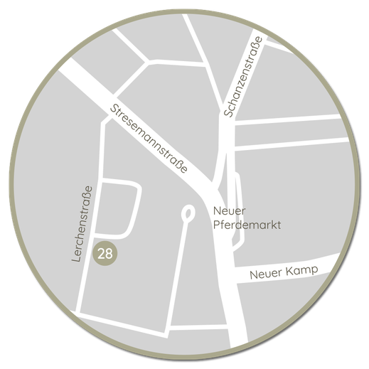 Praxisadresse Traute Bickel Psychotherapie und Körpertherapie, Neuer Pferdemarkt 25, 20359 Hamburg