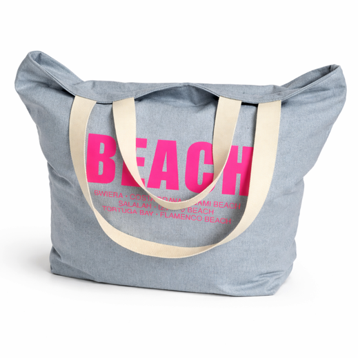 Strandtasche XXL Tragetasche Umhängetasche Jeans Neon www.canenya.de