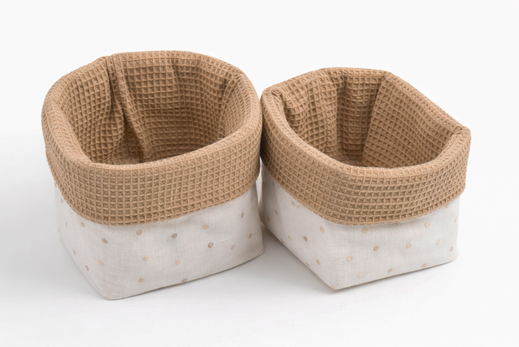 Utensilo "Sage Beige" textile Aufbewahrungskörbe Ordnungshalter handmade Kinderladen Hamburg www.canenya.de