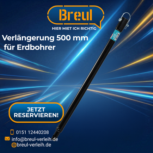 Verlängerung 500 mm für Erdbohrer