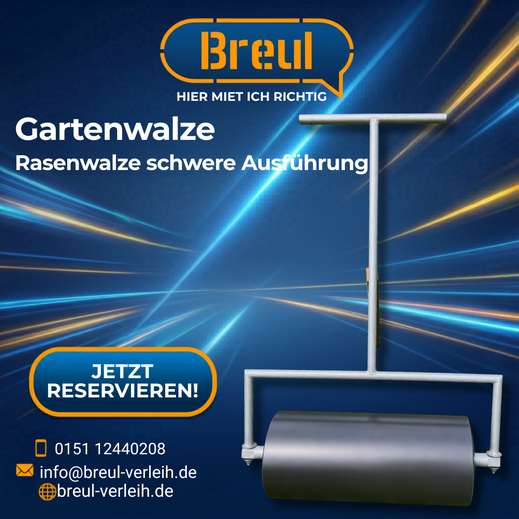Gartenwalze / Rasenwalze mieten