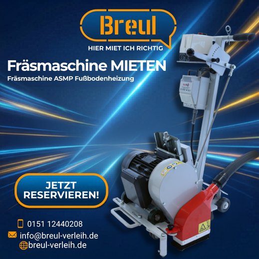 Fußbodenheizungs-Fräsmaschine ASMP mieten