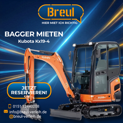 Kubota KX019-4 Minibagger mieten