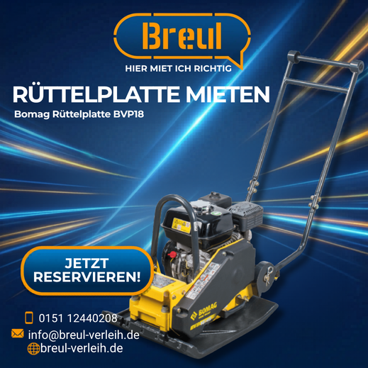Bomag Rüttelplatte BVP18 mieten
