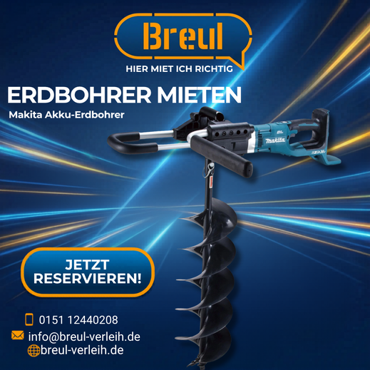 Makita Akku-Erdbohrer mieten