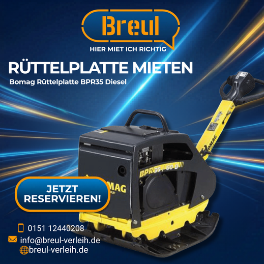 Bomag Rüttelplatte BPR35 Diesel mieten