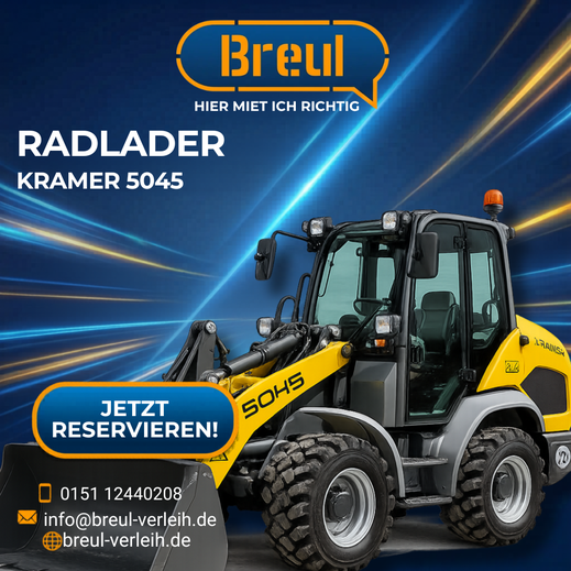 Kramer 5045 Radlader bei Breul-Verleih in Stemwede-Levern