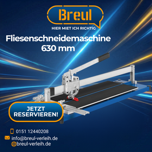 Fliesensäge für präzise Fliesenzuschnitte bei Breul-Verleih in Stemwede-Levern