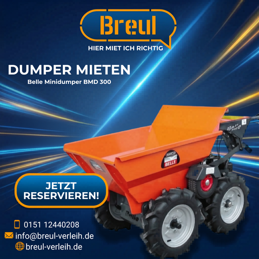 Belle BMD 300 Minidumper bei Breul-Verleih in Stemwede-Levern