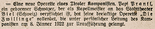 Innsbrucker Nachrichten – 23. Dezember 1921