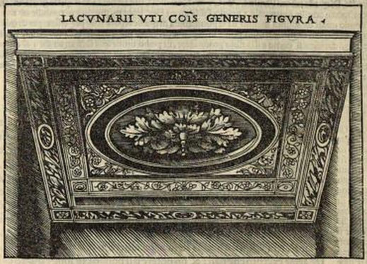 Fig. 3 - Rappresentazione Lacunarii, trattata da Cesare Cesariano De architectura 1521 volume a stampa, Milano..             