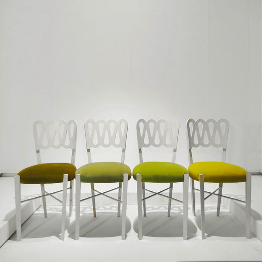 Gio Ponti  Chair Model 969 for Montina International  Lacquered Beech Wood, Velvet  Italy, Edition 1970 - PN.Modern pnmodern PN Modern