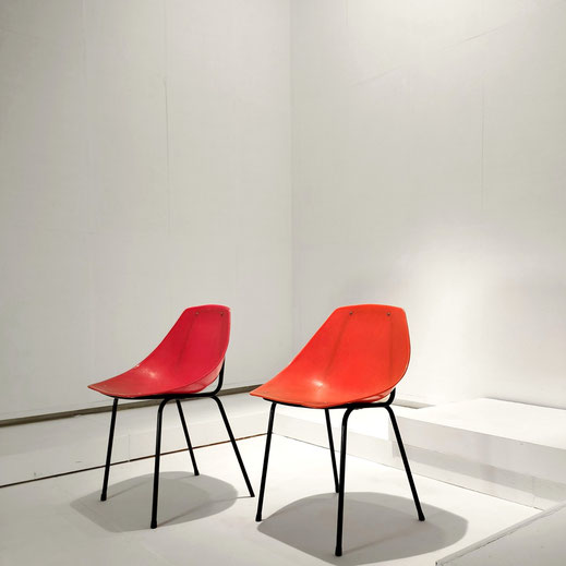 Pierre Guariche (France)  "Coquillage" Chairs for Meurop  Steel, Tubular Steel, Polypropylene  Belgium, 1961 - PN.Modern pnmodern